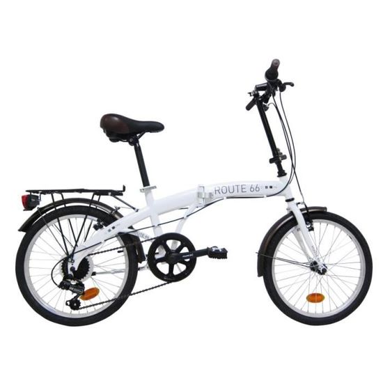 GDSKR Vélo pliant 20 pouces pour adulte - Blanc - Vélo de camping