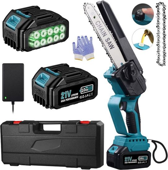Mini Tronçonneuse à Batterie Brushless STANEW 6" & 8" - 2 Batteries 2000mAh - 600W
