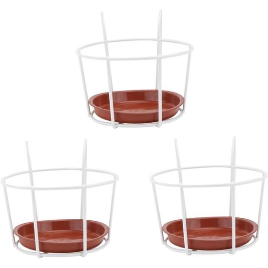 Support Suspendu Pour Pots De Fleurs – Pour Balustrade De Balcon, Clôture – En Fer, Décoration Extérieure – Jardinière Murale Pratique - 6