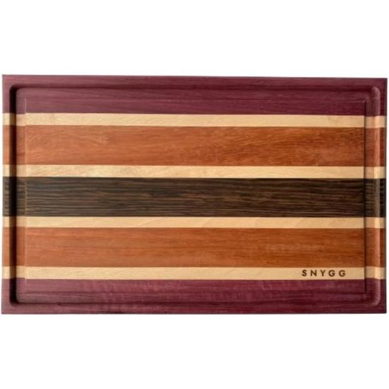 Planche à Découper Décorative En Bois – Motif à Carreaux Sculpté – 13x17 Pouces – Idéale Pour Cuisine Rustique