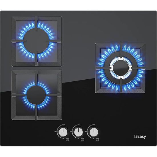 WEYEPlaque de Cuisson Gaz 2 feux, Plaque Gaz 2 Feuxs, Table de Cuisson