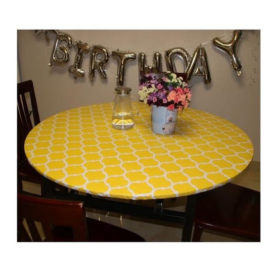 Couleur A Taille Ronde 150cm Nappe Ronde Européenne Imperméable Transparente En PVC, Nappe