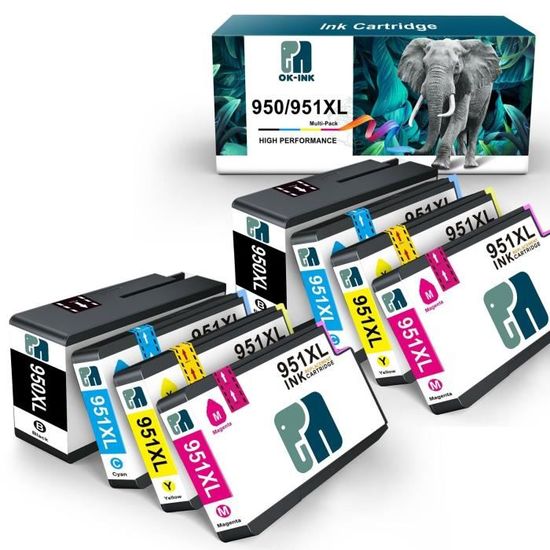 Kit 4 Cartouches D'encre Compatibles Go Inks H-950-SET-1 Pour HP Officejet Pro 276dw, 8600, 8610, 8620