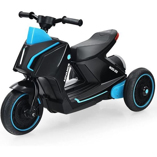 Moto Électrique 6V pour Enfants avec 3 Roues Scooter avec Créateur de  Bulles Klaxon Musique et Lumières 3 Ans + Noir/Rouge/Rose/Vert/Beige