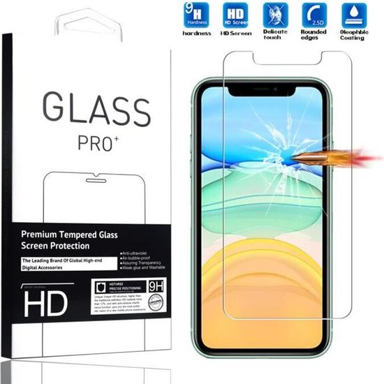 Pack Verre Trempé Protection Ecran pour iPhone -100% Intégral 13 12 11 XR  SE 7/8