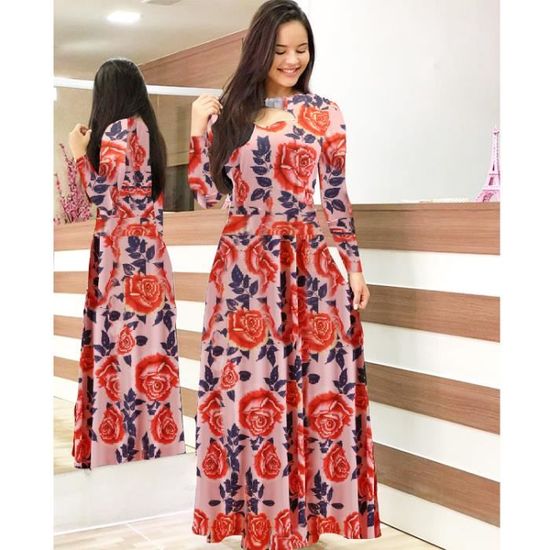 TOYANDONA Robe Fille Bébé Fleur Rose Manches Courtes - Robe Imprimée Quotidienne