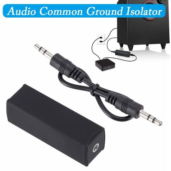 Filtre Anti-Bruit À Boucle De Terre 3,5 Mm-0,14 Pouces Isolant Noir