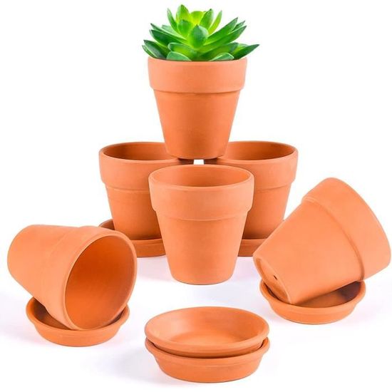 Ulikey Super Mini Pots de Fleurs en Terre, 16pcs Pots en Terre Cuite, Super  Mini Pots Jardinage en Terre, Pots de Pépinière, Pot de Fleur Respirant,  Pots de Fleurs Ronds, Pot de