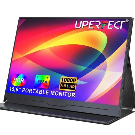 Moniteur portable UPERFECT 15,6 pouces 1920 * 1080 FHD écran IPS pour PC