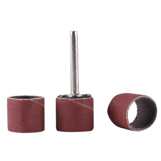 Lot De 252 Accessoires Abrasifs Pour Outil Rotatif (Dremel) - 240 Bandes De Ponçage + 12 Mandrins Tambour, Grains 120, 3 Tailles (1/4", 3/8", 1/2") Avec Boîte De Rangement