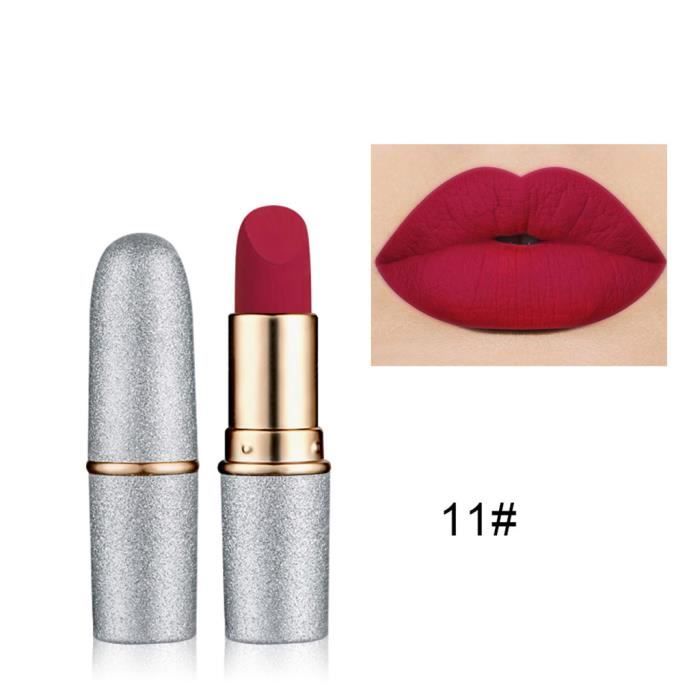 Rouge à lèvres mat brillant Pigment imperméable brun Nude rouge à lèvres longue durée n2327