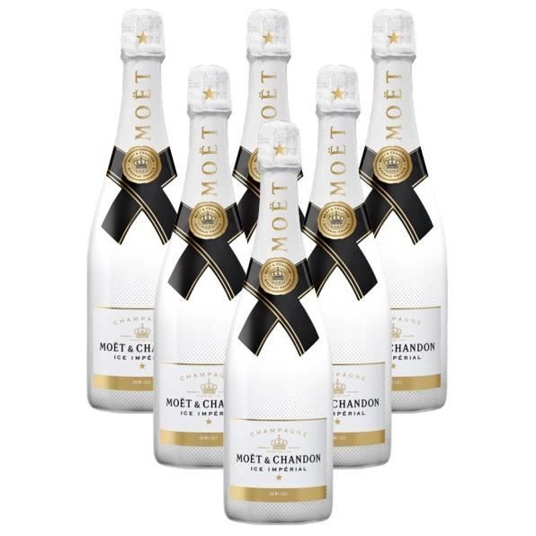Lot de 6 Champagnes Moët & Chandon Ice Impérial 75cL