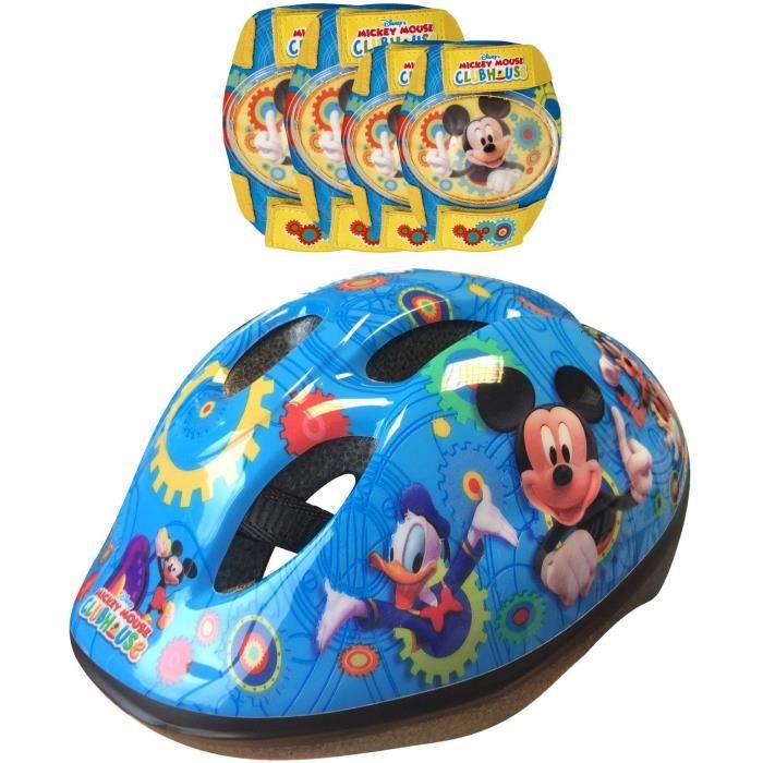 MICKEY Combo Set de Protection Casque + Coudières/Genouillère
