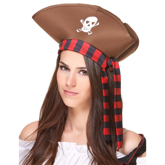 Chapeau de pirate marron adulte
