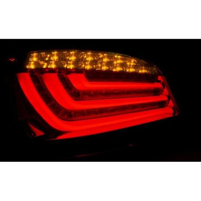 Paire feux arriere BMW serie 5 E60 LCI Berline 07-10 LED BAR Rouge blanc