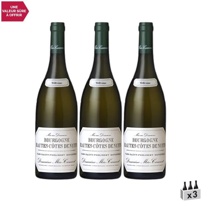 Bourgogne Hautes Côtes de Nuits Clos Saint-Philibert Blanc 2018 - Lot de 3x75cl - Méo-Camuzet - Vin AOC Blanc de Bourgogne