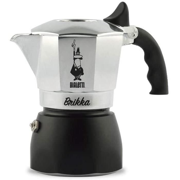 Bialetti New Brikka, Aluminium, Cafetière Double Crème, 2 Tasses