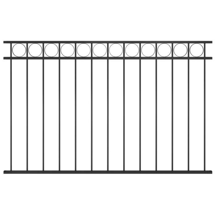 ♫9259 Brise vue - Clôture de jardin Brise vue Classique Acier 1,7x1 m Noir MMCZ®