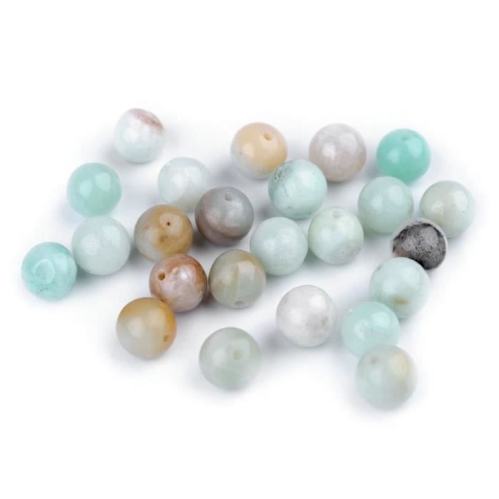 10pc Mazonit Brillant Minéraux / Pierres Précieuses Perles En Amazonite 8mm, Les Perles, La Nacre, De La Lave, Et Nacrés