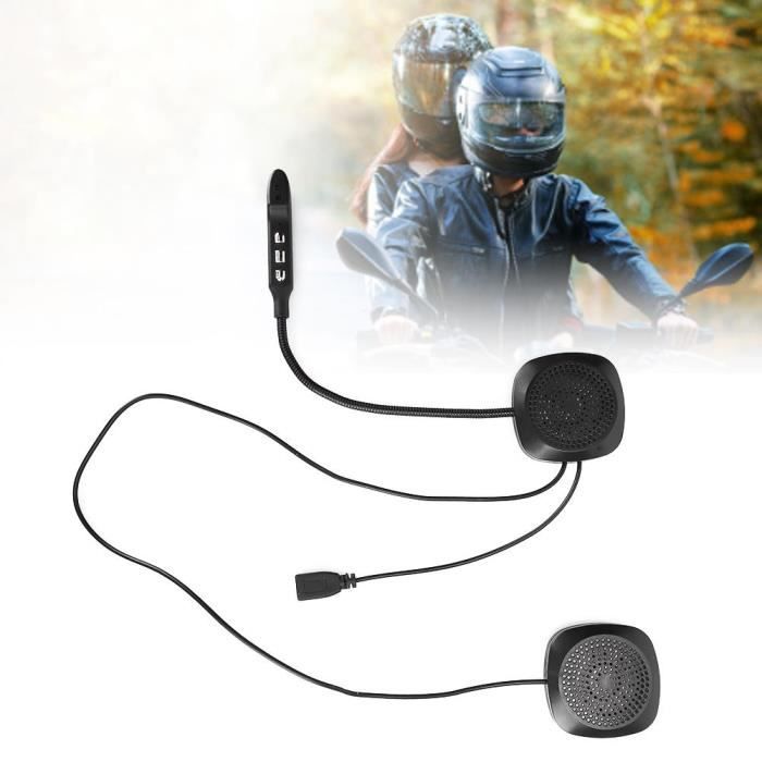 Atyhao Casque Écouteur Casque de moto Bluetooth 5.0 Casque stéréo d'appel mains libres avec micro