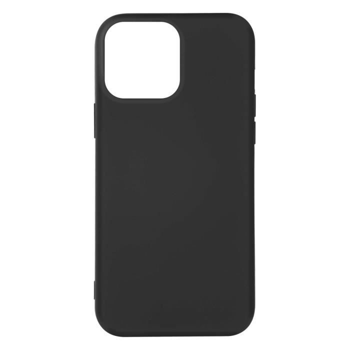 Coque iPhone 14 Pro Semi-rigide Soft-touch Fine noir
