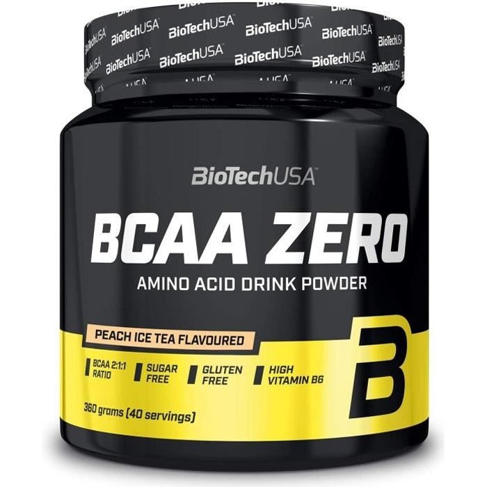 BCAA Zero 360g Ice Tea Peche Biotech USA - Musculation Fitness