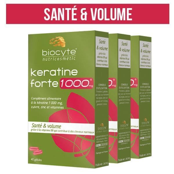 Pack Kératine Forte 1000MG 120 Gélules Biocyte