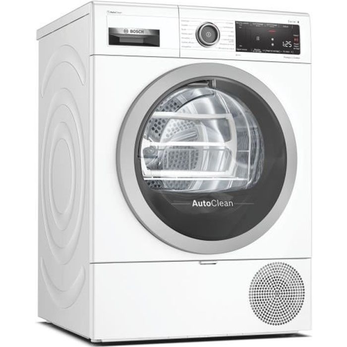 Bosch - sèche-linge pompe à chaleur avec condenseur 60cm 9kg a+++ blanc - wtx87m09ff