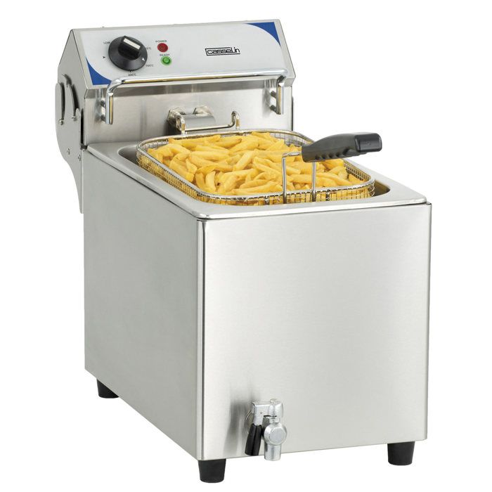 Friteuse professionnelle électrique avec robinet de vidange - 10 Litres - 2,8 kW - Casselin