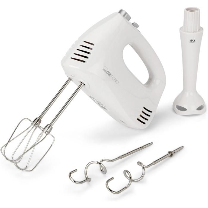 Clatronic Mixeur manuel HM 3524 - blanc 300W 2en1