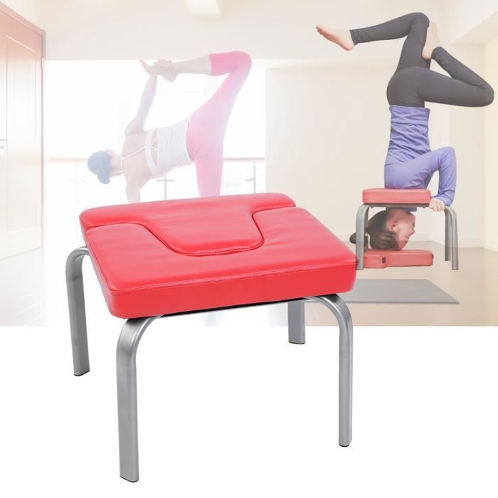 Chaise de Yoga Headstand Inversion Bench Headstander Kit de Fitness Rouge
