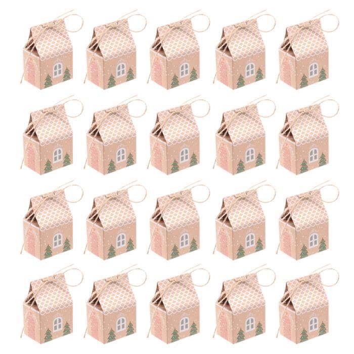 50 pcs Coffret Cadeau De Noël Portable Petite Maison Mariage Boîte D'emballage Bonbons PORTE-CHAUSSURES POUR DRESSING