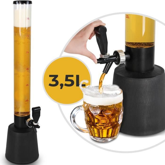 Jago® Girafe à Bière - avec Robinet, Capacité Max. 3.5l, Hauteur env. 90 cm, sans BPA - Distributeur, Colonne à Bière, Boissons, Vin