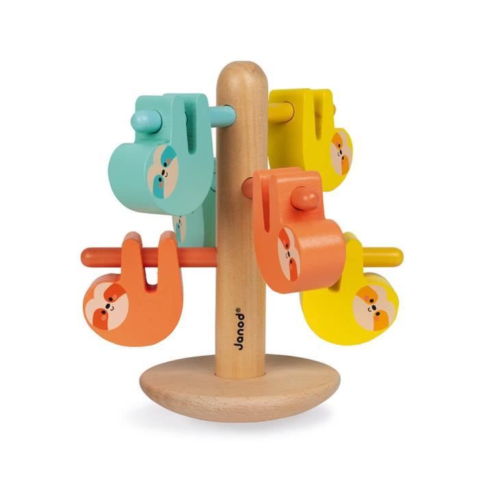 Jeu d'Equilibre et des Couleurs Paresseux - Jouet d'Equilibre en Bois - Dès 2 ans