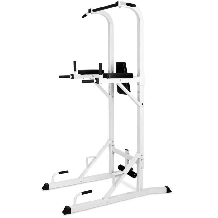 Klarfit FIT-KS04 Barre de Traction - Station de Crunches , Dips, Pompes - support jambes pour Sit Ups - charge 100 kg max - acier