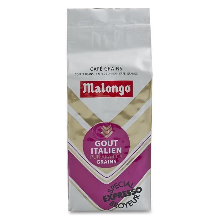 LOT DE 2 - MALONGO : Café en grains pur Arabica Italien 250 g