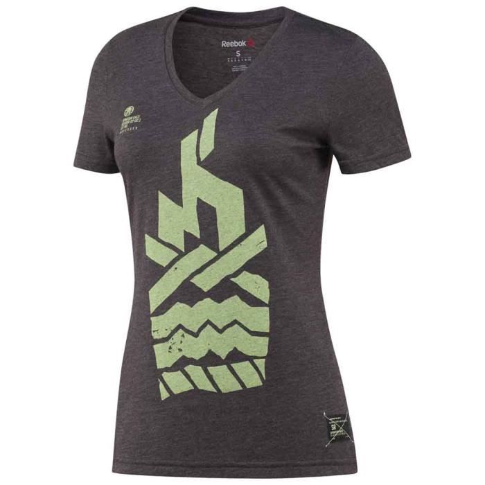 Vêtements femme T-shirts techniques manches courtes Reebok Spartan Race Graphic Tri Blend