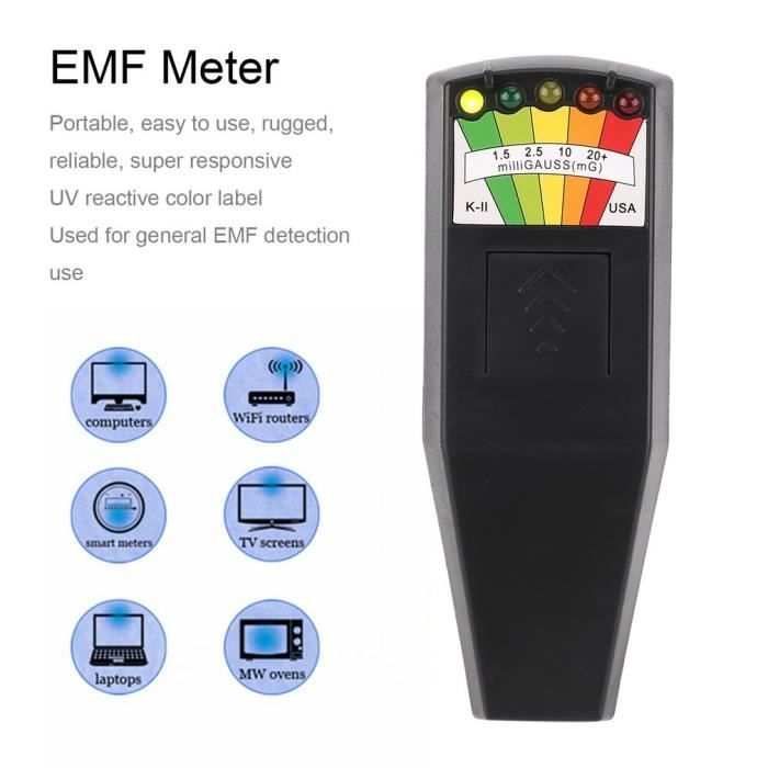 détecteur de rayonnement électromagnétique chaud lcd testeur de dosimètre général emf pour la recherche paranormale