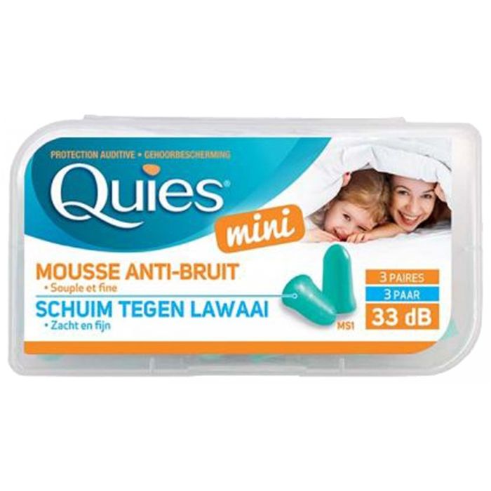 Quies Protection Auditive Mousse Confort Mini 3 Paires