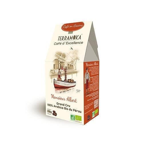 Café bio en grains 100% Arabica du Pérou - Mr Albert Terramoka