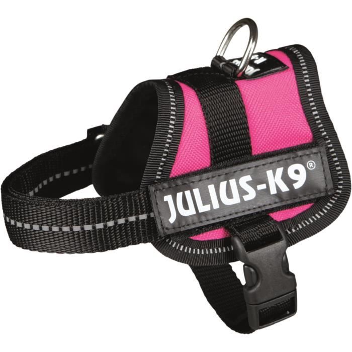 Harnais Power Julius-K9 - Baby 1 - XS : 30-40 cm-18 mm - Fuchsia - Pour chien