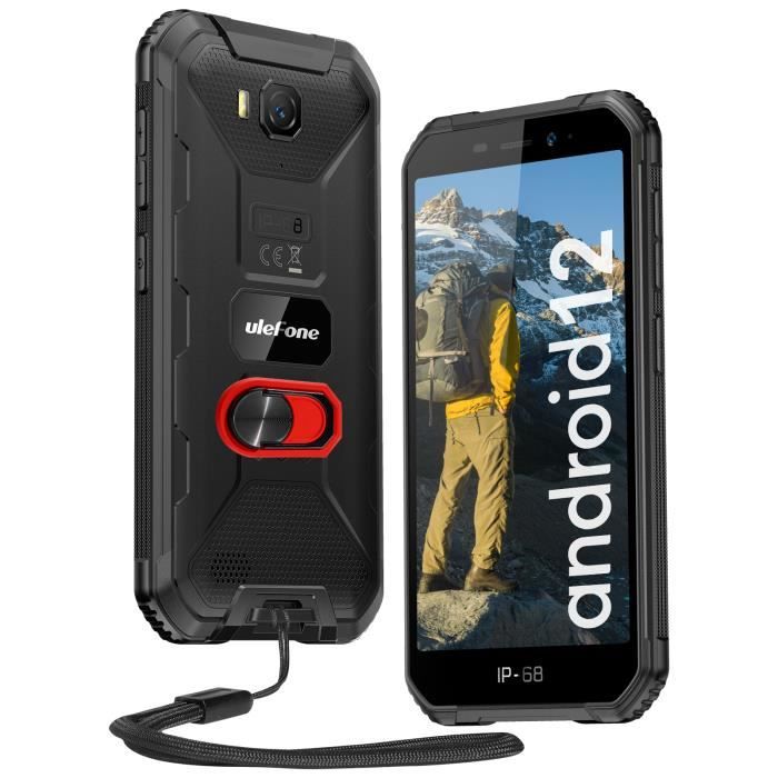 32Go Ulefone Armor X6 Pro Smartphone Pas Cher Android 12,4000mAh Batterie128 Go Extensible Telephone Portable Debloqué Noir