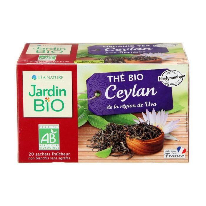 JARDIN BIO Thé noir Ceylan bio - 32 g