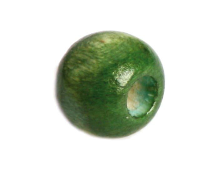 Lot De 20 Perles Vintage En Verre Vert - Forme Disque Diamètre 21 Mm - Occasion