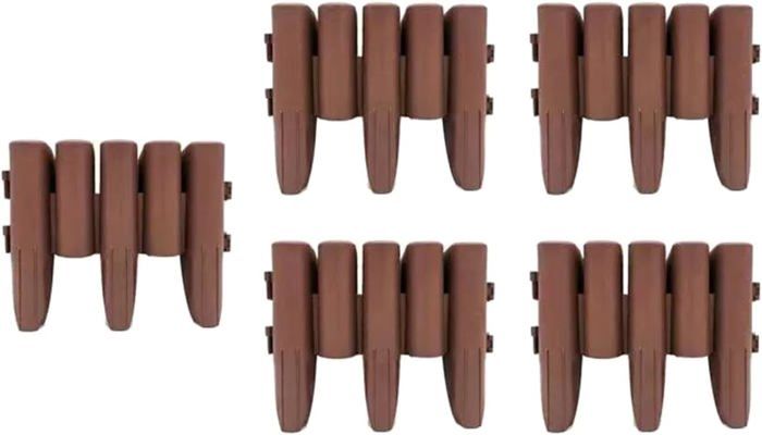 Bordures De Pelouse En Métal Galvanisé - Lot De 5 - Hauteur 20 Cm - Flexible Pour Parterres Et Allées - 8