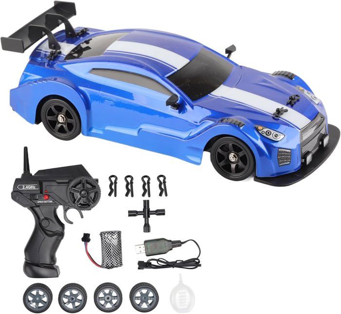 Voiture Télécommandée Drift Avec LED - RC Pour Enfants/Adultes - 2.4GHz, 2 Batteries - Jouet Course