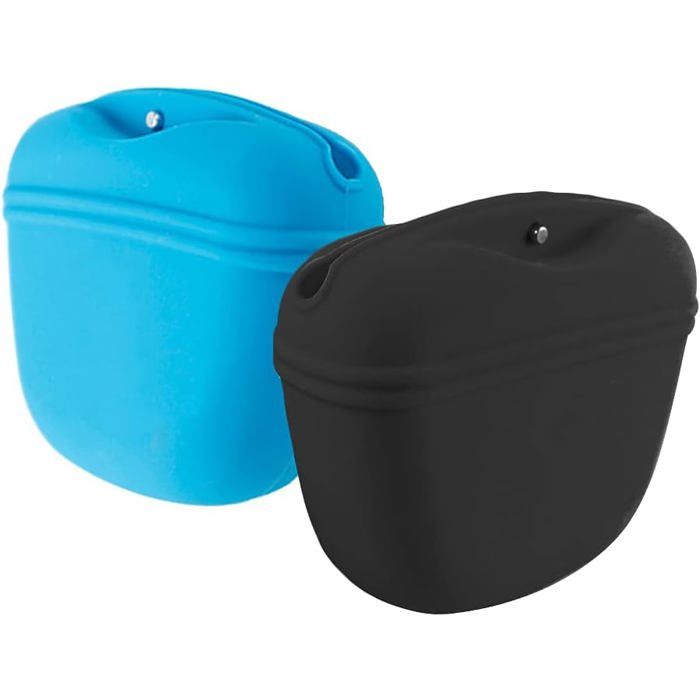 Meilleurs prix pour 2 pochettes friandises en silicone pour chien sac de nourriture avec clip magntique PZCC