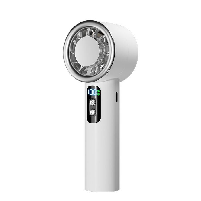 Ventilateur turbo portatif dété à compression de glace 3 vitesses de vent réglables mini ventilateur personnel à piles - BLANC - No Brand