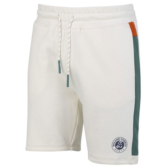 Short de Tennis - ROLAND GARROS - Collection Officielle - Molleton - Taille Adulte - Blanc