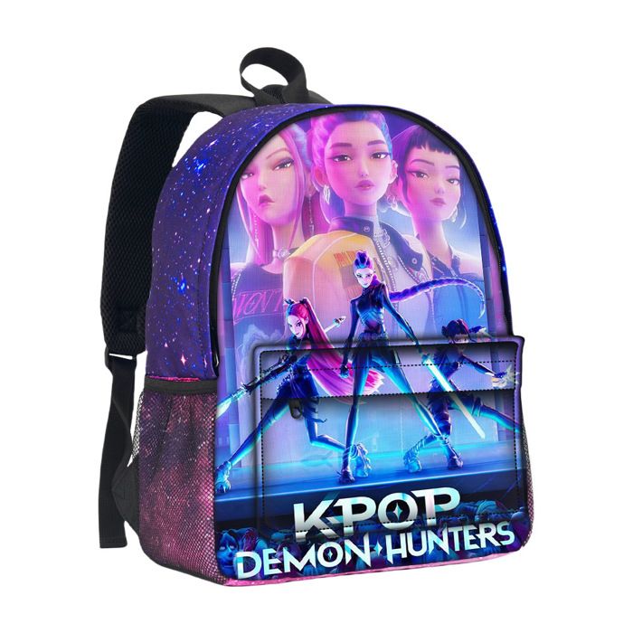 WOGOYO Sac à Dos Kpop Huntrix – Imprimé Animé, Imperméable 29x13x42 Cm, École Et Voyage, Unisex